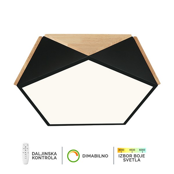 LED plafonska lampa F2810-24C BK+WD