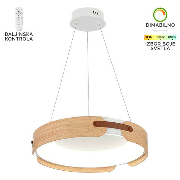 LED viseća lampa F2097-75V WH+WD